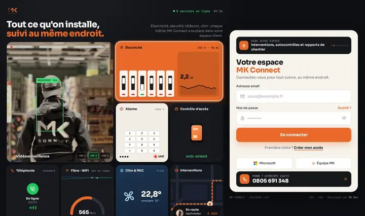 Proposition &laquo;&nbsp;La mosaïque des métiers&nbsp;&raquo; pour la page de connexion de l'espace client.