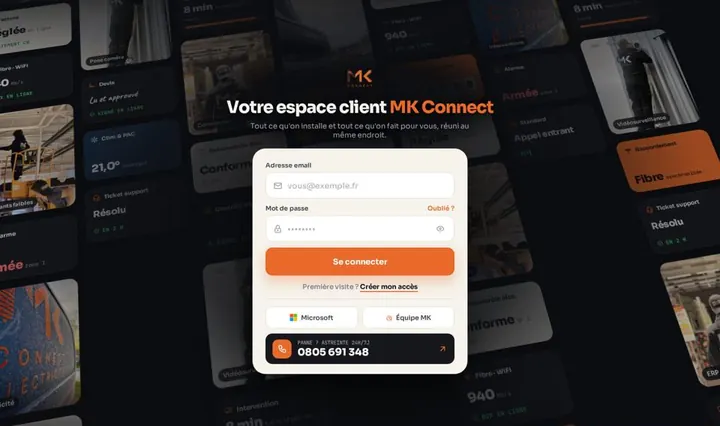 Proposition &laquo;&nbsp;Le mur vivant&nbsp;&raquo; pour la page de connexion de l'espace client.